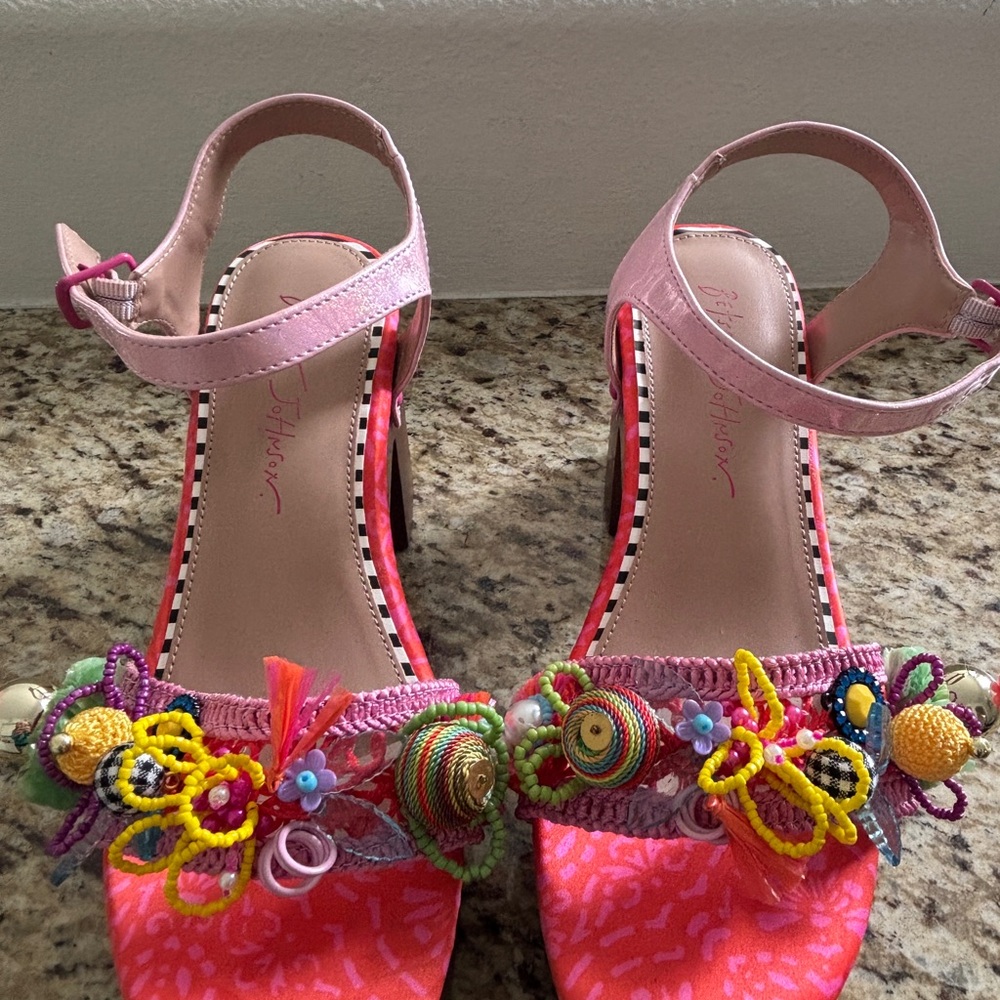 Betsey Johnson Pink Festive Sandals